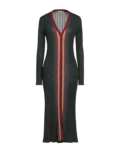 MARCO DE VINCENZO Hemdkleid Dunkelgrün 86% Acetat, 8% Polyester, 6% Polyamid