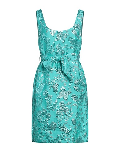 P.A.R.O.S.H. Short dress Turquoise 63% Polyester, 23% Polyamide, 14% Metallic fiber