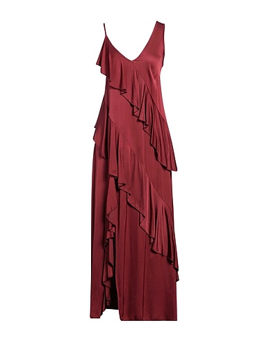 KAOS JEANS Long dress Burgundy 100% Viscose