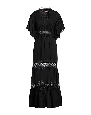 KAOS JEANS Long dress Black 100% Cotton
