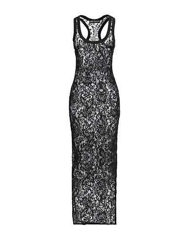 STELIOS KOUDOUNARIS Long dress Black 50% Nylon, 40% Rayon, 10% Elastane