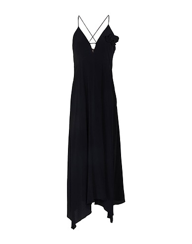 VICOLO Long dress Black 70% Acetate, 30% Silk