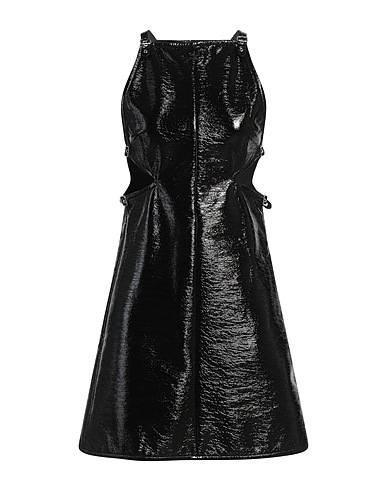 COURRÈGES Short dress Black 88% Cotton, 10% Polyurethane, 2% Elastane