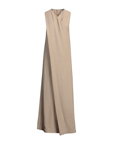 DI STAVNITSER Long dress Beige 50% Virgin Wool, 50% Viscose