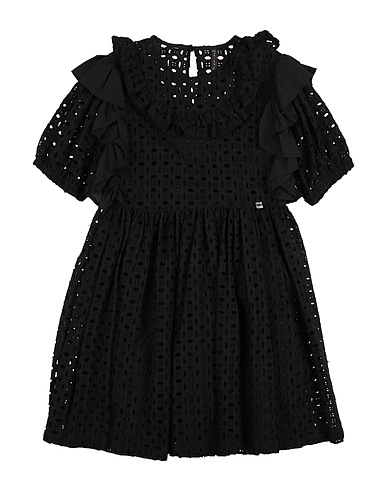 MANILA GRACE Dress Black 100% Cotton
