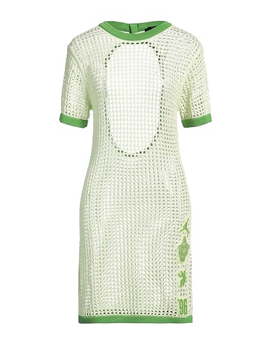 JORDAN Short dress Light green 65% Polyester, 35% Viscose