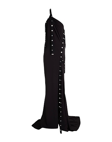 THE ATTICO Long dress Black 75% Acetate, 20% Polyamide, 5% Other Fibres, Cotton, Polyester