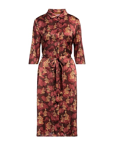 SIYU Robe chemise Vieux rose 92% Soie, 8% Élasthanne