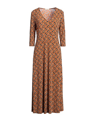 SIYU Midi dress Camel 85% Polyamide, 15% Elastane