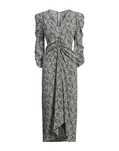 ISABEL MARANT Elegantes Kleid Militärgrün 91% Seide, 9% Elastan