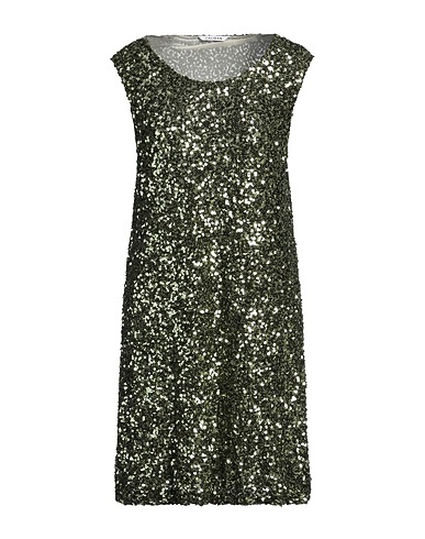 CALIBAN Vestito corto Verde 96% Poliestere, 4% Elastan