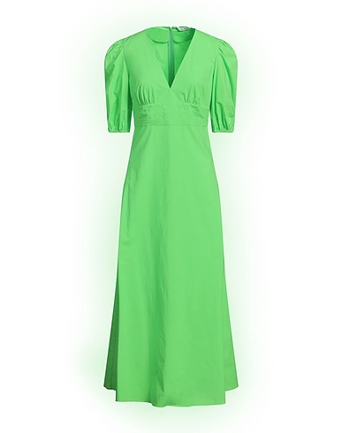 CALIBAN Vestido largo Verde 100% Algodón