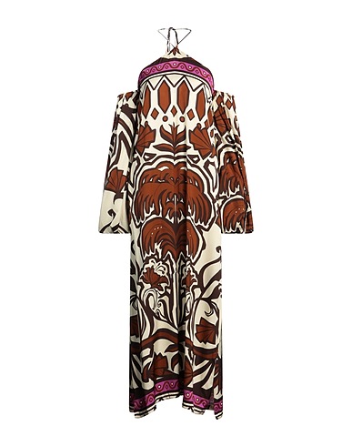 EUGENIA FERNĀNDEZ Long dress Brown 53% Viscose, 47% Recycled viscose