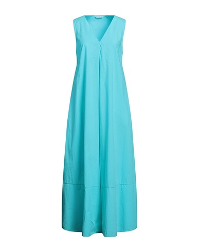 CALIBAN Vestito lungo Turchese 100% Cotone