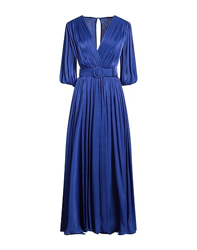 COSTARELLOS Vestido largo Azul marino 95% PES, 5% Poliamida