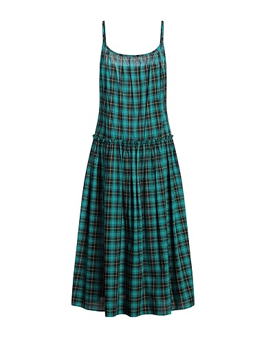 MASSIMO ALBA Long dress Deep teal 100% Cotton