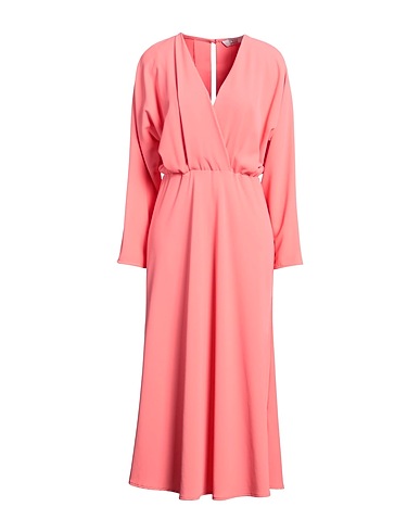 KAOS Midi dress Coral 96% Polyester, 4% Elastane
