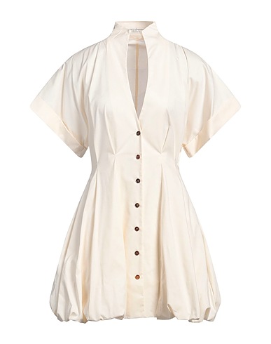 PHILOSOPHY di LORENZO SERAFINI Short dress Ivory 97% Cotton, 3% Elastane