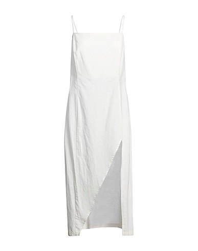 WEILI ZHENG Midi dress White 100% Linen