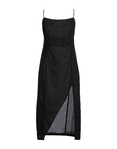 WEILI ZHENG Midi dress Black 100% Linen