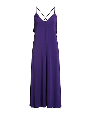 KAOS Langes Kleid Violett 75% Acetat, 18% Polyamid, 7% Elastan