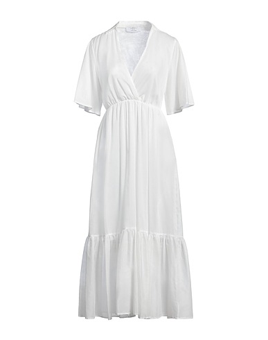 KAOS Vestito midi Bianco 100% Cotone