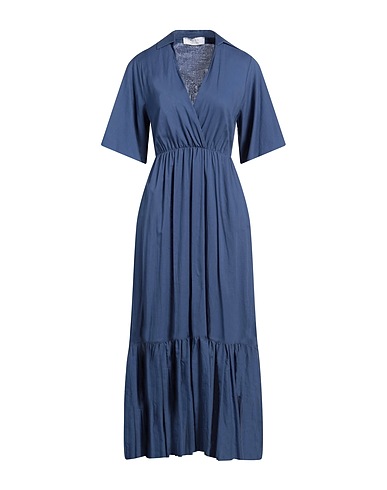 KAOS Vestito midi Blu navy 100% Cotone