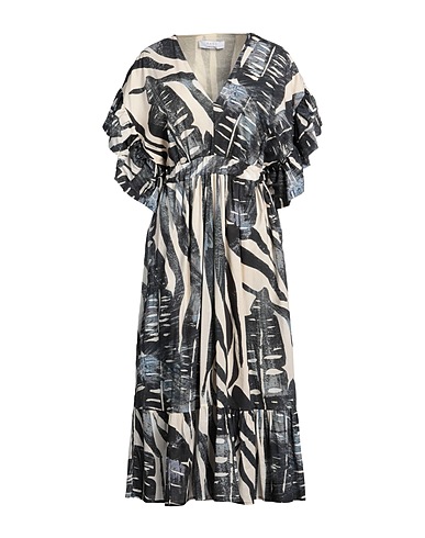 KAOS Midi dress Charcoal 100% Cotton