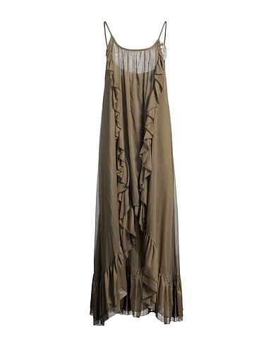 KAOS Long dress Military green 100% Cotton