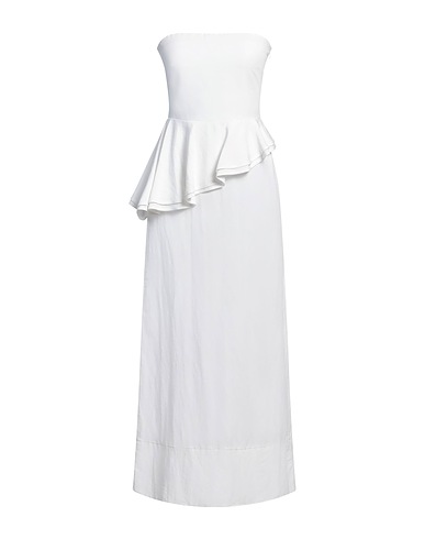 KAOS JEANS Robe d’été Blanc 60% Viscose, 40% Lin