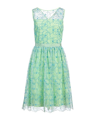 DIANA GALLESI ひざ丈ワンピース VERDE CHIARO ポリエステル 100% / レーヨン / コットン