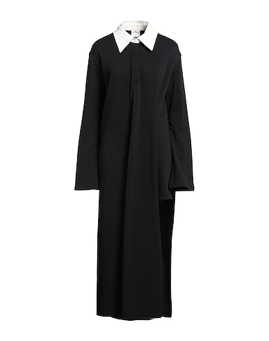 COURRÈGES Midi dress Black 96% Cotton, 4% Polyamide