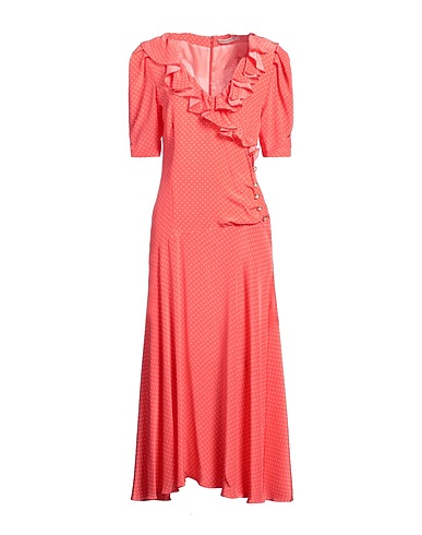 COURRÈGES Long dress Coral 100% Silk