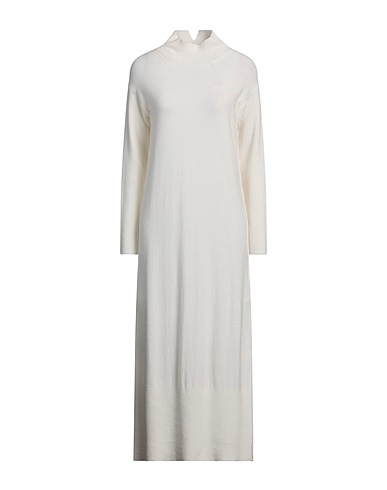 ANTONELLI Midi dress Ivory 70% Wool, 20% Silk, 10% Cashmere