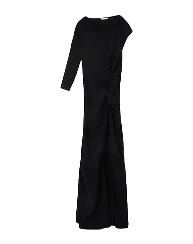 REV Long dress Black 85% Acetate, 15% Polyester