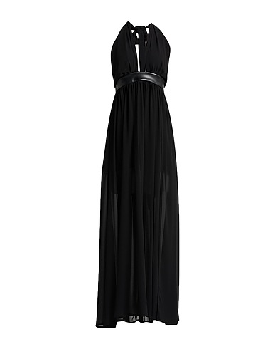 LA HAINE INSIDE US Long dress Black 50% Polyurea, 50% Polyester