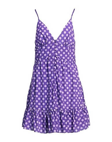 HELLEN BATTERR Short dress Purple 95% Polyester, 5% Elastane