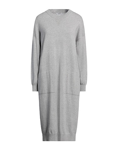 PESERICO ニットドレス グレー バージンウール 70% / シルク 20% / カシミヤ 10% / 金属繊維