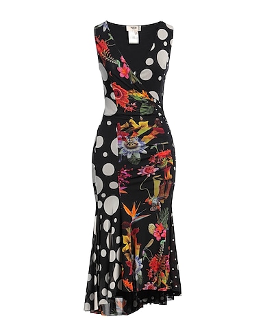 FUZZI Midi dress Black 100% Polyamide