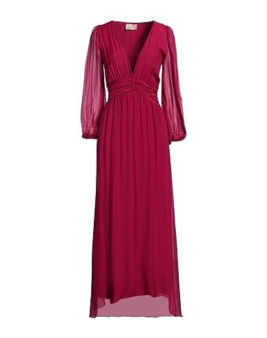 KAOS JEANS Long dress Fuchsia 70% Viscose, 30% Silk