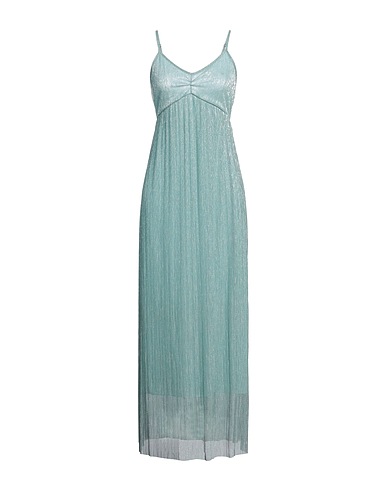 KAOS Long dress Turquoise 55% Polyester, 45% Metallic fiber