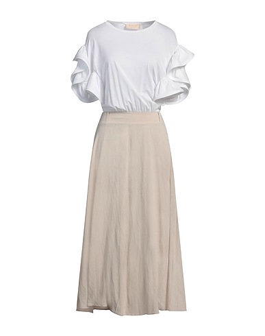 KAOS JEANS Vestito estivo Beige 60% Viscosa, 40% Lino