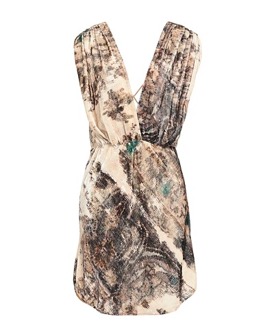 MES DEMOISELLES Short dress Khaki 80% Viscose, 20% Silk