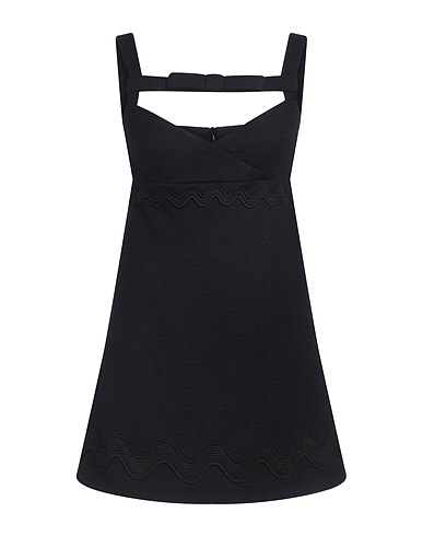 PATOU Short dress Black 97% Cotton, 2% Polyamide, 1% Elastane, Polyester