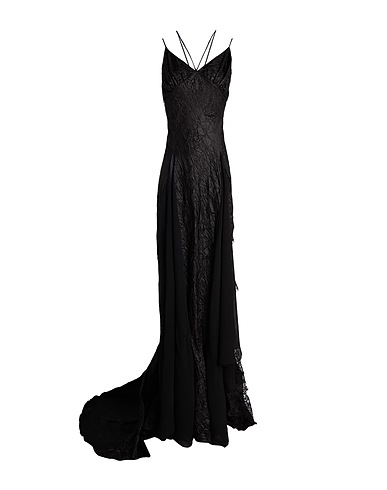 CHB CHRISTIAN BOARO Long dress Black 81% Cupro, 19% Polyamide, Polyester, Cotton