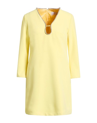 NENETTE Short dress Pastel yellow 92% Polyester, 8% Elastane
