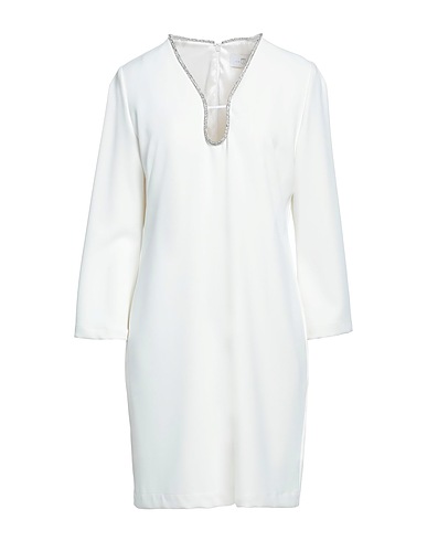 NENETTE Short dress White 92% Polyester, 8% Elastane