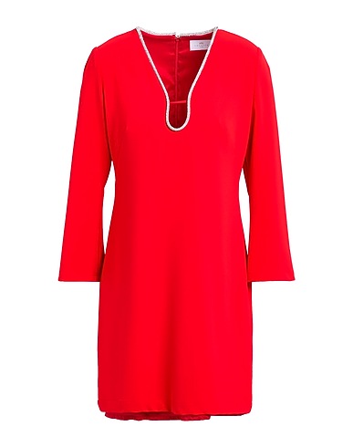 NENETTE Vestito corto Rosso pomodoro 92% Poliestere, 8% Elastan