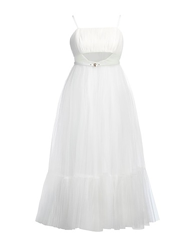 TASSOS MITROPOULOS Midi-Kleid Weiß 100% PES - Polysulfone, Nylon