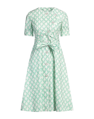 LORETTA CAPONI Midi dress Light green 100% Cotton